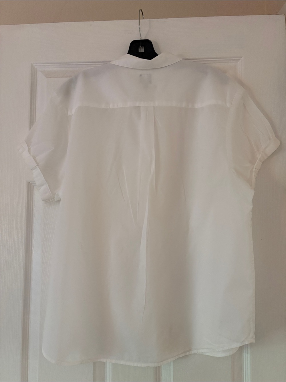 GAP White Short Sleeve Button-Down Blouse - Picture 4 of 10